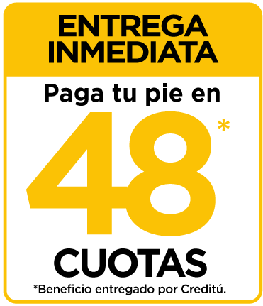 Entrega Inmediata con pie en 48 cuotas.