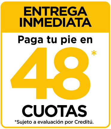 Entrega Inmediata con pie en 48 cuotas.